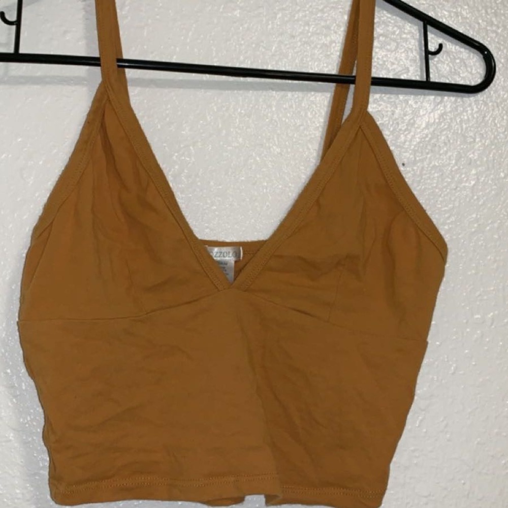 Yellow V Neck Crop Top
